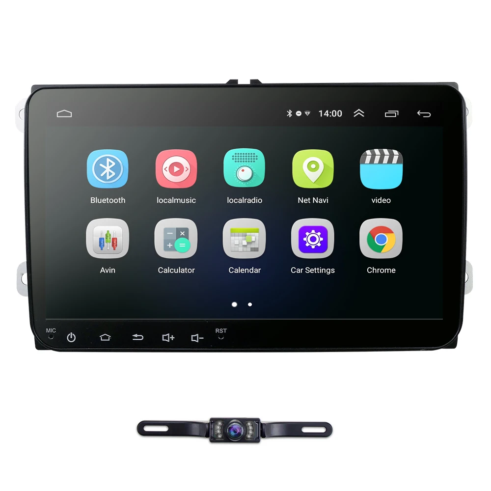 Sale Android 8.1 Car DVD Player 9" Stereo for V W GOLF 5 Golf 6 Polo Passat CC J etta Tiguan Touran GPS Navigation Free Camera 2