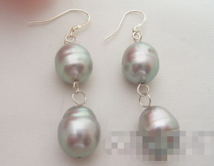 

free shipping 13284 Grey Pearl Earring