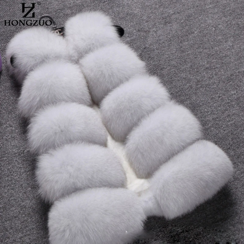 

New 2017 Fashion Winter Women Fur Vest High-quality Faux Fox Fur Vests Woman Fake Fur Coat Jacket Female Ladies Fur Coats PC149