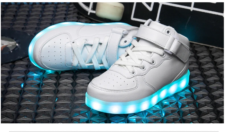 Размер 25-37; светильник; детская обувь для девочек и мальчиков; обувь с подсветкой; Светящиеся кроссовки; светильник; Детские теннисные тапочки с подсветкой; подзарядка через USB