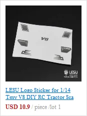 LESU Металл V8 логотип для 1/14 RC Sca грузовой тягач автомобиль DIY Deco часть TH02294