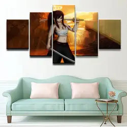 Современные фотографии холст плакат HD печатных стены книги по искусству 5 шт. дома декоративные аниме Fairy Tail Эрза Скарлет живопись рамки