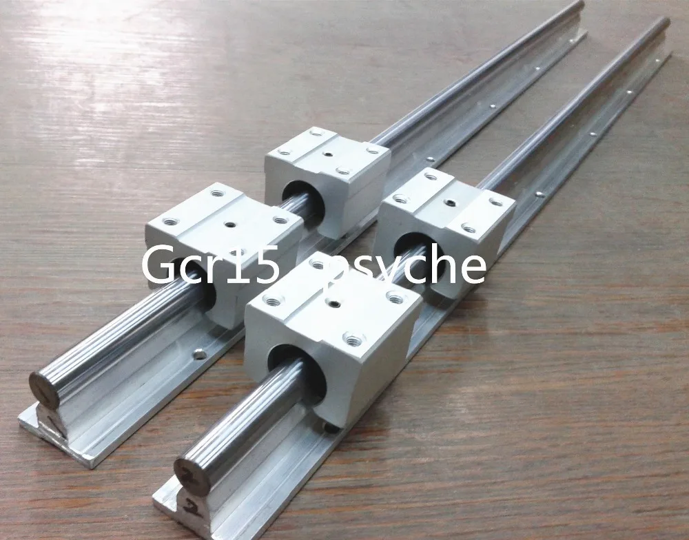 2 X SBR25 915mm 25MM FULLY SUPPORTED LINEAR RAIL SHAFT + 4 pcs SBR25UU Linear bearing blocks