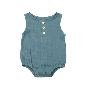 

US Infant Baby Girl Clothes Sleeveless Cotton Romper Bodysuit Outfit Sunsuit Clothes 0-24 months