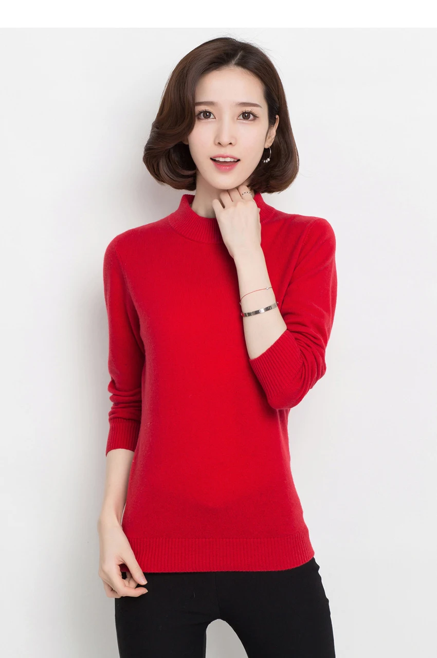 Ismtide Women Turtleneck Cashmere Sweater 1