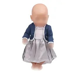 Одежда для кукол модный костюм платье подходит 43 см куклы и 18 куклы сапоги с меховой отделкой для девочек одежда аксессуары f361