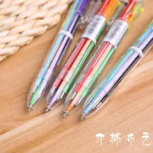 GREENHOW Новое поступление новинка многоцветная шариковая ручка многофункциональная 6 в 1 Красочные Канцтовары креативные школьные принадлежности