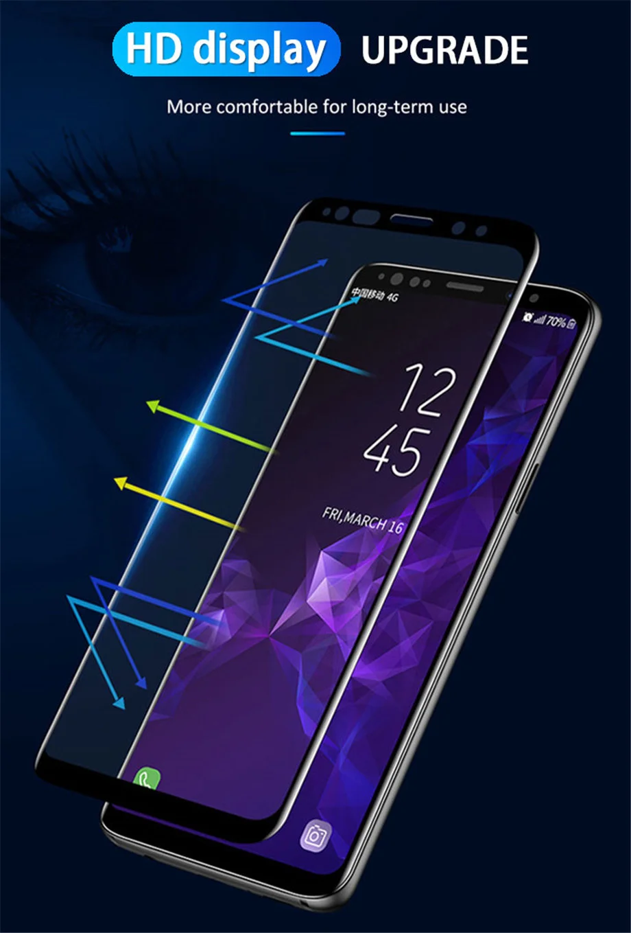 Curved Full Cover Glass For Samsung Galaxy Note 9 8 S6 S7 Edge Tempered Protective For S9 S8 Plus Screen Protector Glass Film