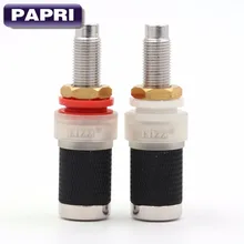EIZZ EZ 302 Speaker Binding Post Banana Jack HIFI DIY Amplifier Tube AMP Binding Post Rhodium