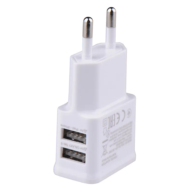5V 2.0A  Plug Dual Double USB Universal mobile phone charger Wall AC Power Charger Home or Travel For iphone xs xr xsmax ipad 65 w charger