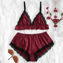 Женское атласное Сексуальное белье, Кружевное боди, ночная сорочка, ночная сорочка, шелковая Домашняя одежда A1