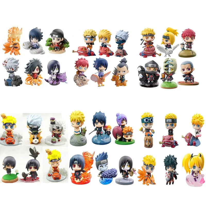 

Anime Naruto Uzumaki Naruto Kakashi Kisame Sasuke Itachi Orochimaru Deidara Zetsu Sasori PVC Action Figures Collection Toys