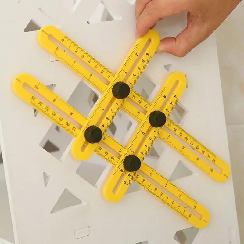  Professional Template Tool Angle Measuring Protractor Multi-Angle Ruler Builders Craftsmen Engineer - 32830795031