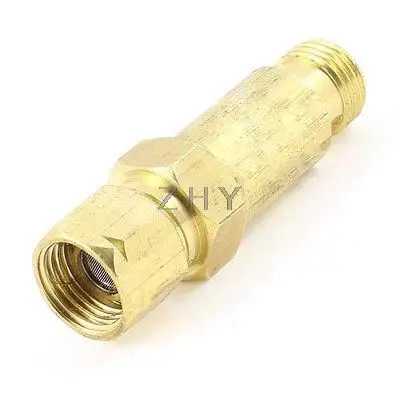 

Gold Tone HF-2 Male to Female Thread Flashback Arrestor Acetylene Gas Valve