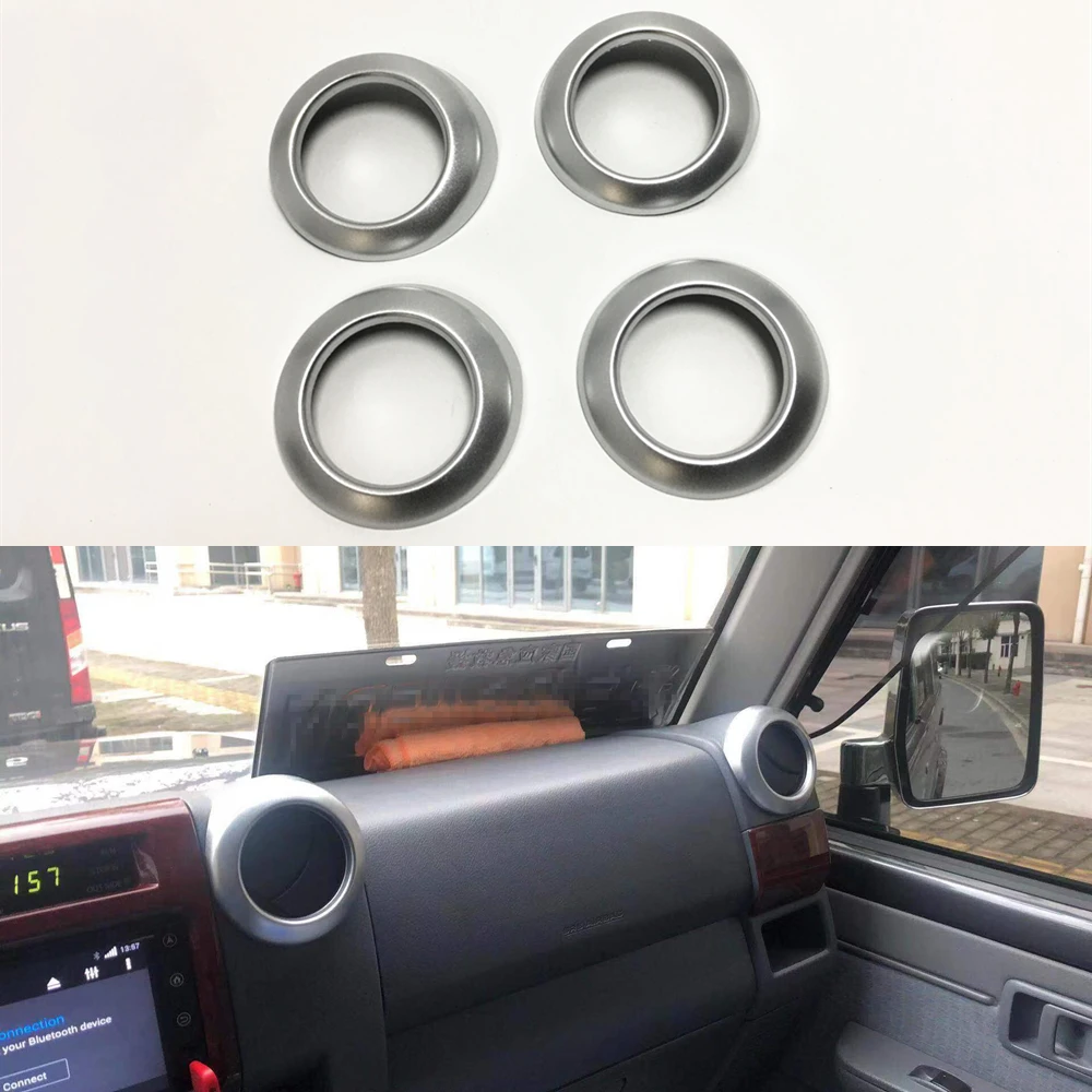Car Air Vent Outlet Ring Cover Trim For Toyota Land Cruiser FJ70 FJ76 FJ77 FJ78 FJ79 4pcs ABS