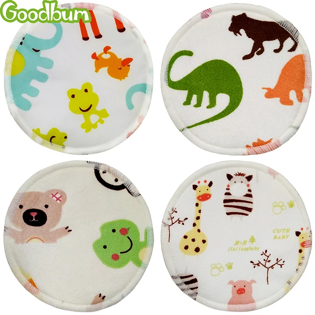 Goodbum Bamboo Fiber Anti-Galactorrhea Pad Printing Wash Maternity Breastfeeding Mat Comfortable Environmental Reusable 8PC 2018