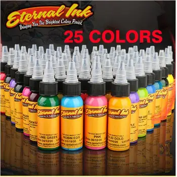 

25 bottle 30ml / bottle Tattoo Ink Set Permanent Make-up Art Pigments 25PCS Eyeliner Pen Tattoo Cosmetics Lip Gloss