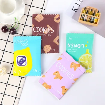 

Korean creative cheese snacks PU pocket coin bag cute biscuit pocket purse woman wallet