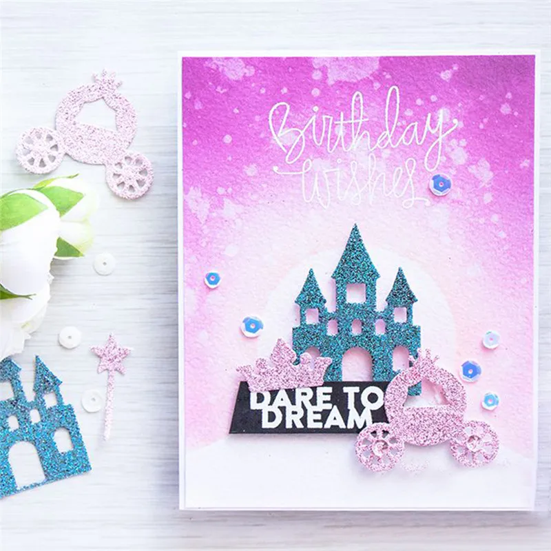 

YaMinSanNiO 4 Pcs/lot Metal Cutting Dies Building Dies Scrapbooking for Card Making Decorative Album Photo Embossing Dies Cut
