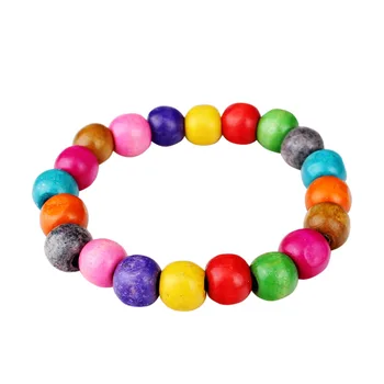 

2016 Fashion Amazing Summer Colorful Unisex Bracelets & Bangles Small Wood Beads Bracelets For Women Spary Men Jewellery