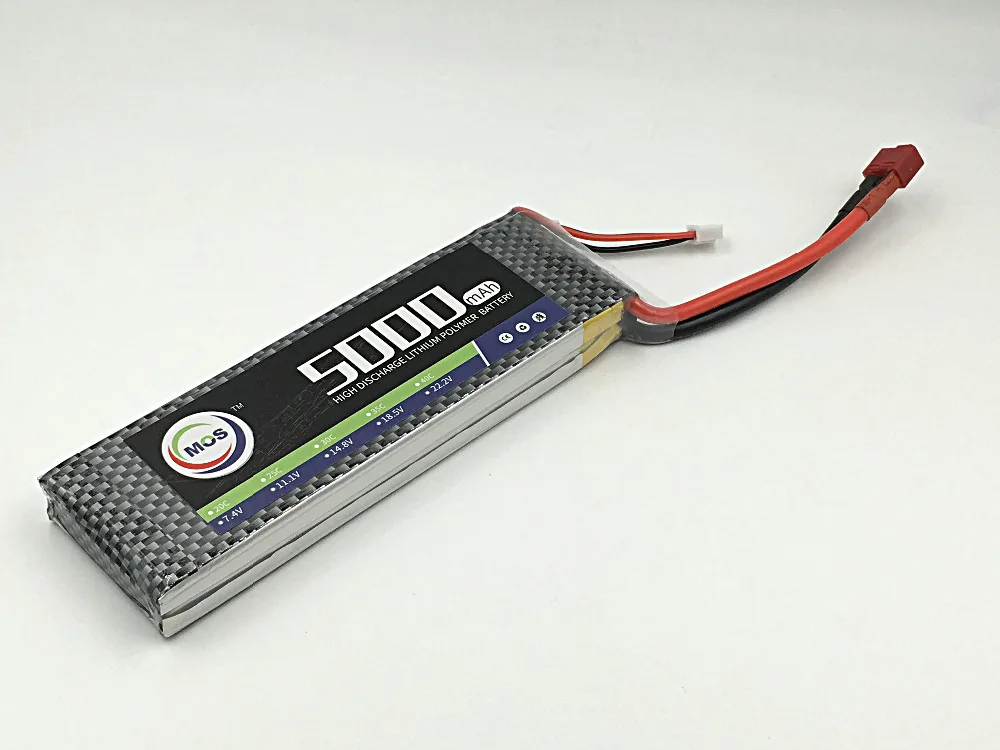 ФОТО 3PCS/Package MOS RC airplane LiPo Battery 2s 7.4v 5000mAh 25c the lowest internal resistance and higher endurance