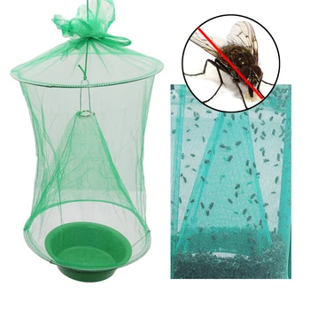 

Fly cage 10 pcs Flies trap Chicken house Folding Mosquito Capture Catching Fly Mesh Net Hanging Trap Insect Bug Catching flies