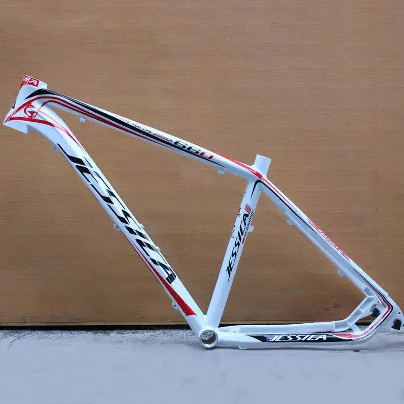 Best JESSICA 15.5/17" Mountain Bike Frames 26er  MTB Bicycle Frame Set Aluminum Frameset 44-56mm Tapered BB68 Cycling Frameset 12