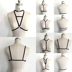 2018 г. Новые пикантные Для женщин Strappy Bralette Caged Back Cut Out Мягкий Бюстгальтер Bralet Crop Top