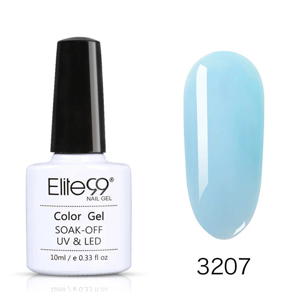 Elite99 10 мл Желейный Гель-лак для ногтей полупрозрачный телесный Розовый Гель-лак замочить от маникюра дизайн ногтей УФ-гель для ногтей - Цвет: 3207