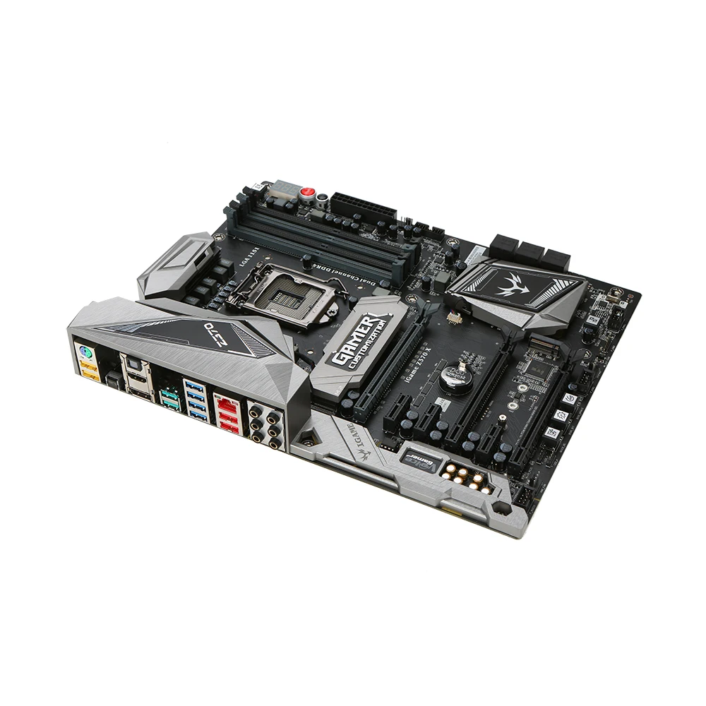 Красочная материнская плата iGame Vulcan X Z370 LGA 1151 DDR4 SATA 6 ГБ/сек. материнская плата по стандарту ATX материнская плата 2 M.2 фронтальная USB3.0 2-Way SLI Pro Gaming