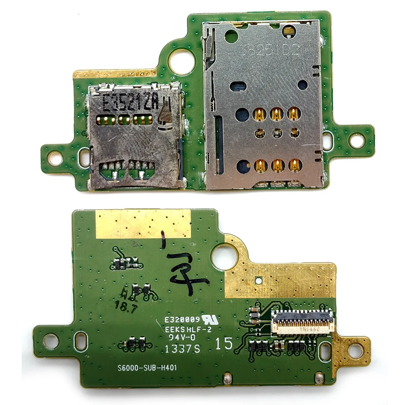 

New Sim Tray Socket Solt Holder for Lenovo Pad S6000 S6000 S6000H SIM Card Reader Flex CableReplacement