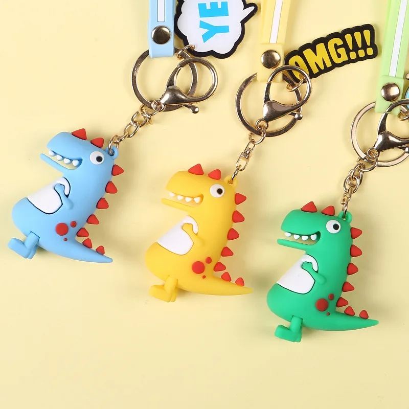 

Fashion Cartoon Dinosaur Keychain Key Holder Bag Pendant Accessories Charm Key Chain Jewelry Ribbon Keyring