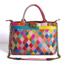 Женские сумки из натуральной кожи, роскошные сумки, дизайнерские сумки высокого качества из кожи, женские сумки, случайные цвета, лоскутные сумки, повседневные сумки