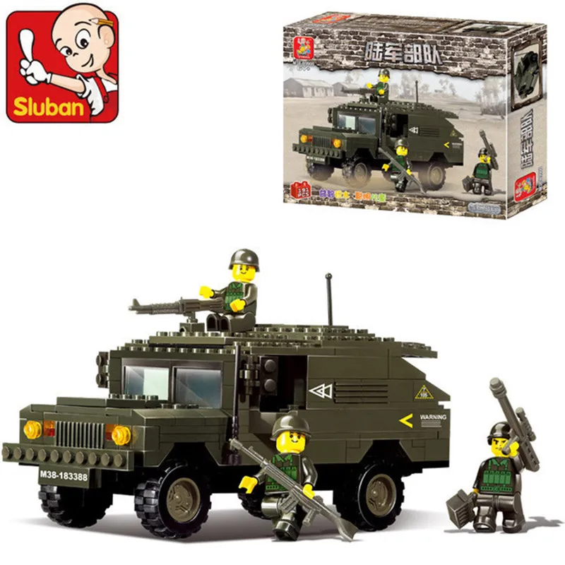 

Sluban 191pcs 3D Construction Plastic Building Blocks Hummers Car Model Eduational Toys for Children