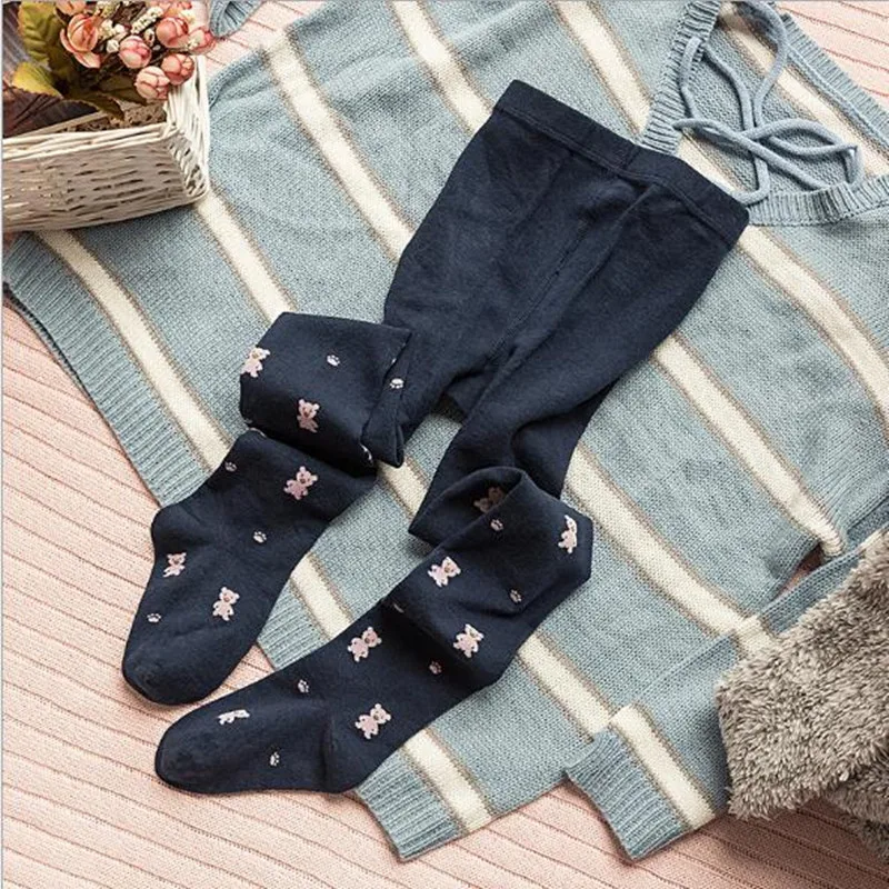 Girls Baby Tights Pantyhose Spring Autumn Cotton Bears Tight 2