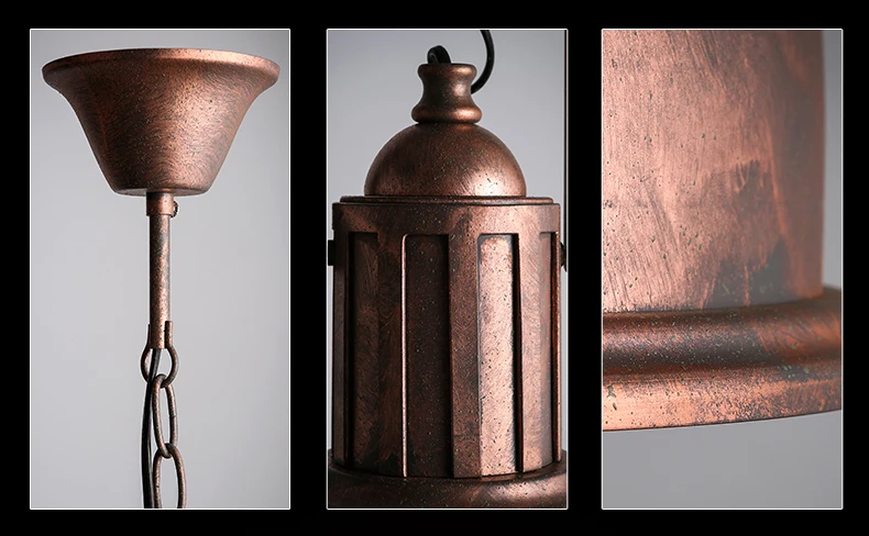 Деревенский винтажный подвесной светильник с железной ржавчиной, лампа для бара, ресторана, лампа Эдисона, Ac90-260v, лофт светильник, приспособление для кухни, крыльца