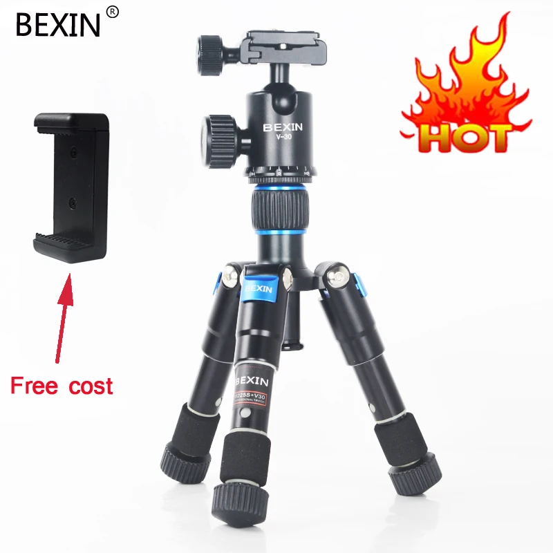 Portable Lightweight Aluminum Camera Tripod Compact Flexible Foldable