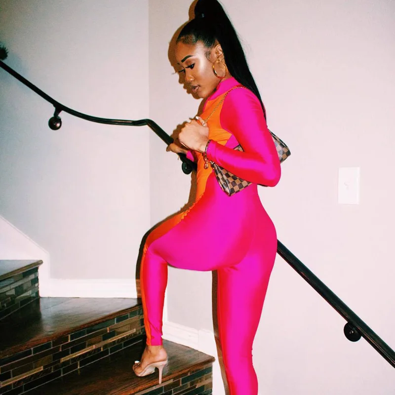 Новый дизайн бандажный комбинезон с длинным рукавом женский летний