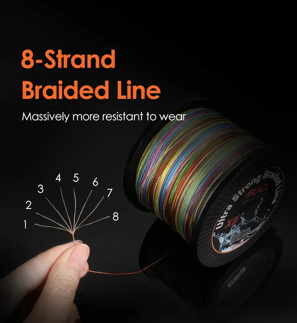 RUNCL Strong 300M 8 Strands Braided Fishing Line Ultra Zero