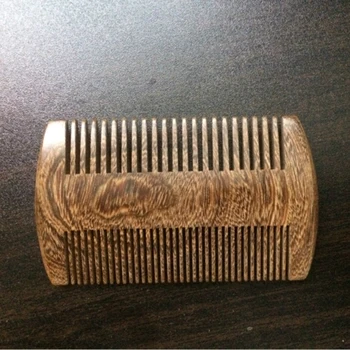 

Green Sandalwood Comb Gold Wire Bar Comb Handmade Beard&Hair Combs for Women Man Natural Beautiful Wood Hair Styling Tools