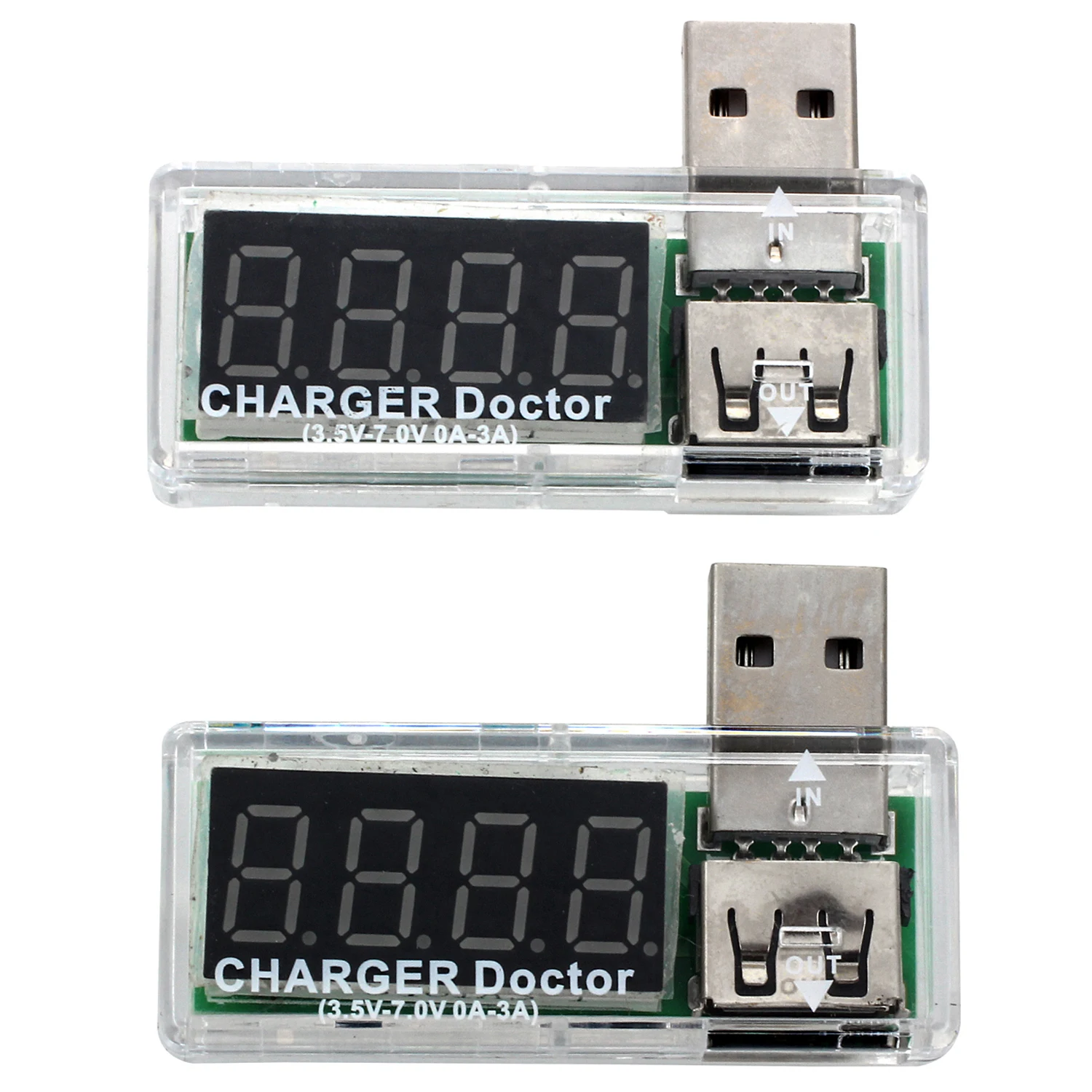 2 Pcs 53 x 35 x 14mm USB Charge Current / Voltage Tester Detector USB Voltmeter The Ammeter Detects USB Devices Easy To Carry