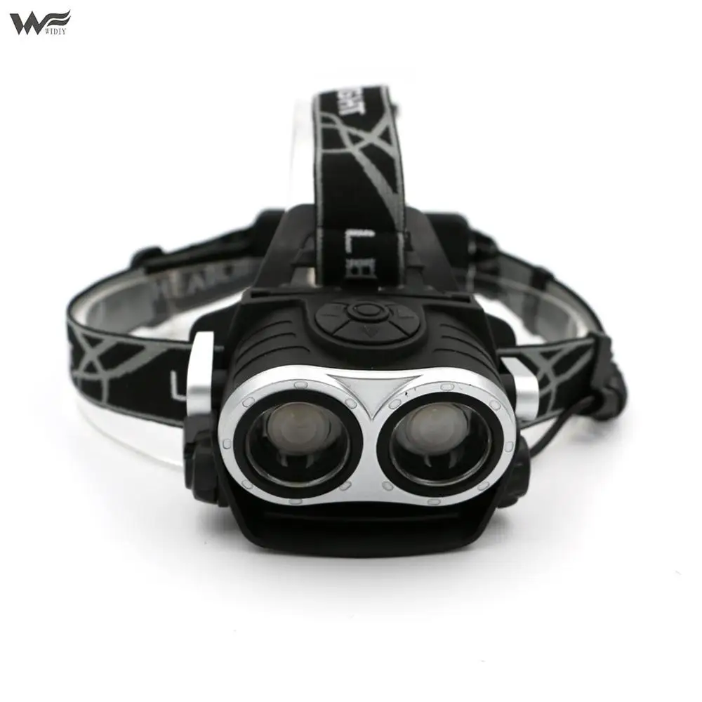 

Headlamps Headlights Outdoor waterproof CREE XML-T6 telescopic focusing USB charging double head strong head light