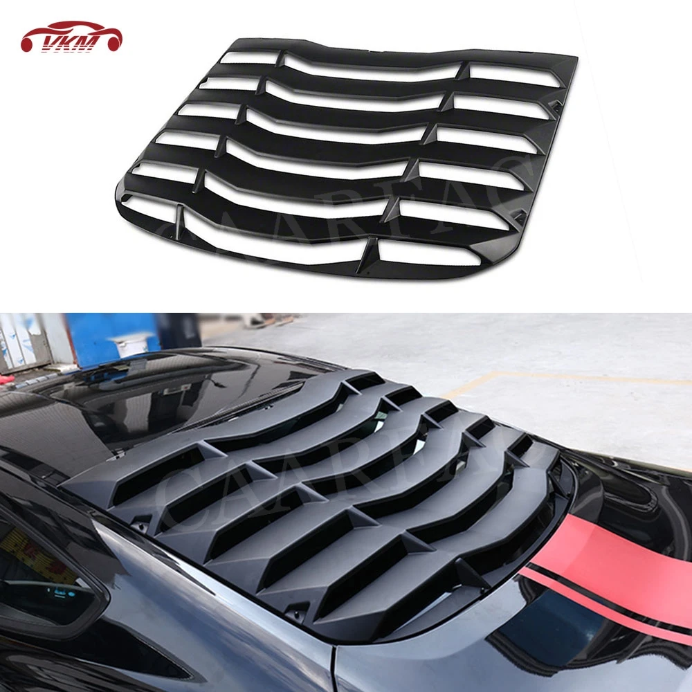 

ABS black Rear Window Decorative louver for Ford mustang 2015- 2018 Air outlet diffuser shutter Grill Cover Frame