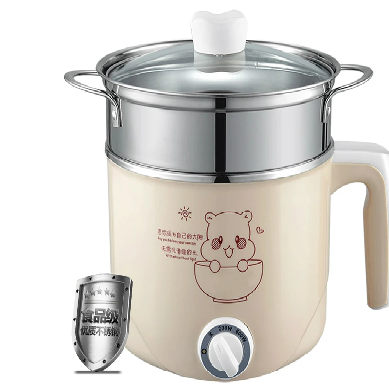 1.5L Electric Cooker Multifunction Stainless Steel Pot Cook Noodles