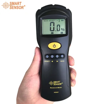 

AS981 Digital Hygrometer Moisture Meter Wood/Cardboard Lumber/Concrete Buildings Humidity Detector