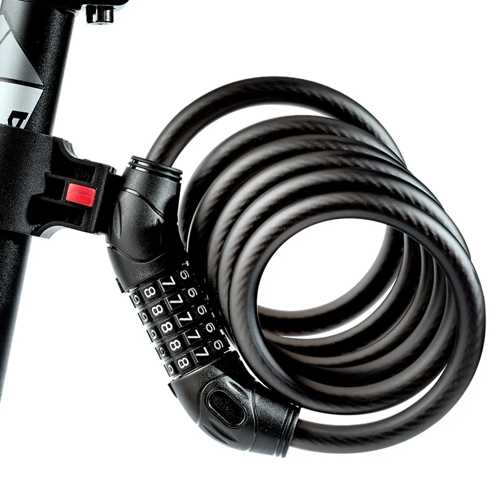High Quality Antitheft Mountain Bike Cable Lock Self Coiling Resettable