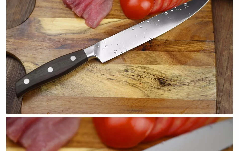 XINZUO 8 дюймов Кливер нож немецкий DIN1.4416 кухонные ножи из нержавеющей стали с ручкой из палисандра сашими резной нож для мяса