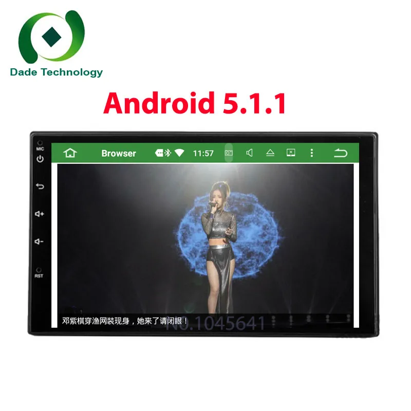 2 DIN Quad Core HD 1024*600 Android 5.1.1 For Car PC Tablet 2din Universal GPS Navigation BT Radio Stereo Audio Player No DVD