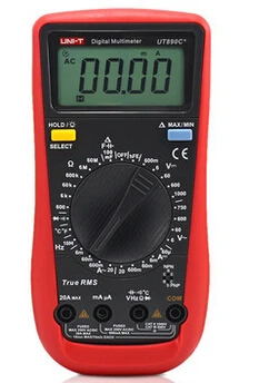UNI-T UT890D Цифровой мультиметр True RMS AC/DC Напряжение Ток Сопротивление тестеры