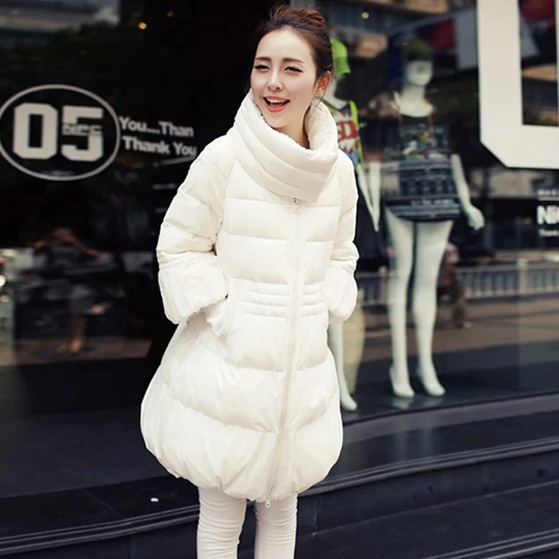 

2017 New Women Parka Casual Fashion Turtleneck Thickened Loose Solid Cotton Coats Winter Women's Jacket Female Clothes